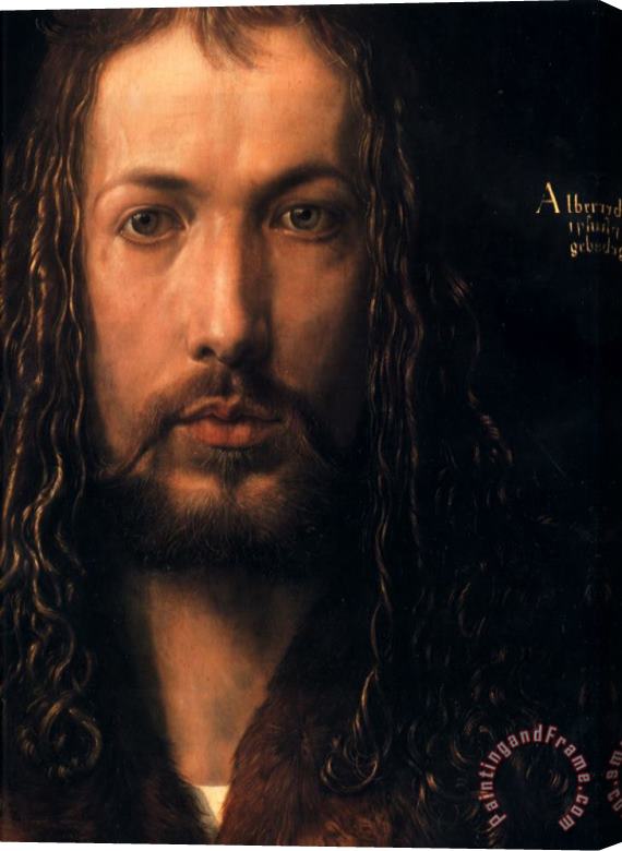 Albrecht Durer Self Portrait [detail] Stretched Canvas Painting / Canvas Art